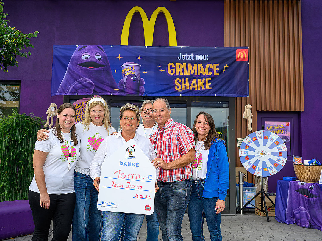 Spenden sammeln bei Grimace on Tour: McDonald's St. Lorenzen